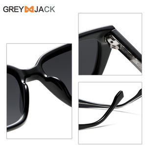 Lunettes de soleil Greyjack unisexes, monture large, polarisées, verres TAC UV400, branches en PC, protection solaire tendance pour l'extérieur, la conduite et le cyclisme - Product Image 4