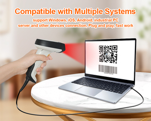 Escáner de Código de Barras Portátil con Lector de OCR para Tarjetas de Identificación y Pasaportes USB/RS232 para Aeropuerto HS-6201C - Product Image 5