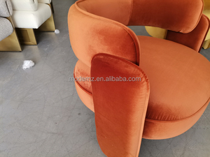 كرسي استرخاء فاخر عصري مغطى بقماش البوكليه الفريد للمنزل والفنادق، كرسي أنيق من القطيفة لغرفة المعيشة - Product Image 5