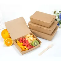 Einweg-Fast-Food-Papier boxen für Brot Burger Churros Crepe-Restaurant Takeout Go-Boxen Matt Laminierung für Sushi-Nudeln