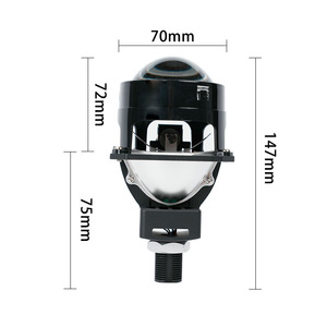 Led Car Headlight 2.5 Inch Dual Lens Dual Beam <b>H4</b> H7 56W 30000Lm 6000K 12V Retrofit Upgrade Universal Fit - Product Image 3