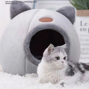 Cuccia Morbidissima per Gatti, Cesto Divano per Animali Domestici, Cuscino Lettino per Cani Piccoli, Tana per Gattini, Tappetino per Cuccioli, Tenda Cuccia, Forniture per Gatti - Vendita all'Ingrosso - Product Image 4