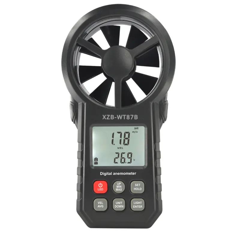 Цифровой анемометр для измерения скорости ветра и температуры, датчик скорости воздуха, в режиме реального времени, профессиональный Анемометр