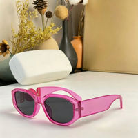 Lunettes de soleil tendance unisexes carrées dégradées colorées UV400