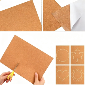 Plaques <span class=keywords><strong>de</strong></span> liège autocollantes 40*100cm, épaisseur 2mm/<span class=keywords><strong>3mm</strong></span>, feuilles <span class=keywords><strong>de</strong></span> liège à adhérence forte pour projets DIY - Product Image 2