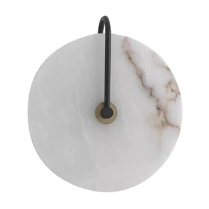 Lampe murale en marbre minimaliste nordique, lumière de designer de luxe créative pour salon, chambre à coucher, hôtel, mur d'arrière-plan ou couloir - Product Image 3