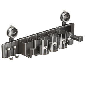 ที่วางแปรงสีฟันแบบติดผนัง Tdyu ขนาด 50x30 ซม. รูปทรงสี่เหลี่ยมผืนผ้า พร้อมตะขอแขวนและที่วางไดร์เป่าผม - Product Image 3