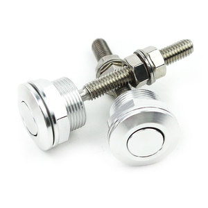Venta al por mayor: Pasador de capó de coche plateado de liberación rápida, pestillo de 22 mm, bloqueo de pasador de capó de aluminio anodizado, bajo MOQ - Product Image 1