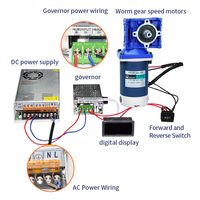 Motor DC Worm Gear RV40 200W Poros Tunggal 24V 12V Torsi Tinggi Tugas Kontinu untuk Peralatan Semikonduktor