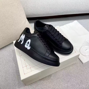 Zapatos de Diseñador de Lujo en Tendencia 2026, Zapatos de Plataforma con Cordones de Cuero para Hombre, Zapatos de Marca con Graffiti, Zapatillas Casuales Blancas y Negras para Hombre y Mujer - Product Image 4