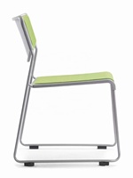 Chaise de formation en plastique sans bras fournie en usine à vente GS-2041B rapide super empilable pour une utilisation au bureau