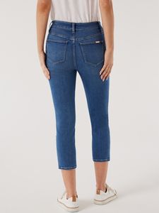 Vente chaude stretch <span class=keywords><strong>Jeans</strong></span> Taille Haute Couleur Unie Sept Points Femmes Skinny <span class=keywords><strong>Jeans</strong></span> Vintage - Product Image 2