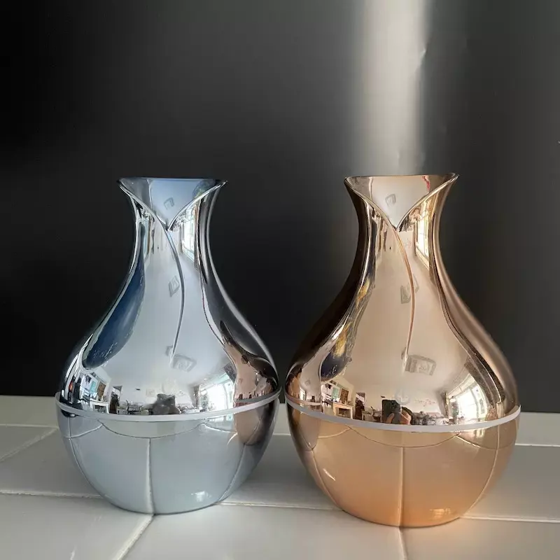 130ml vase Air humidificadores Electroplate Aroma Diffuseur Huile Essentielle 7 Couleur Veilleuse Fogger Mist Maker Pour La Maison