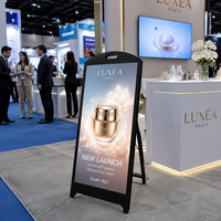 Panneau d'affichage LED portable sur pied, P2.5, pour exposition, salon professionnel, publicité, affichage d'affiches LED pour les entreprises