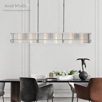 Lustre design industriel postmoderne pour restaurants, bar de luxe, comptoir, salle d'exposition, réception, bureau, LED blanc chaud