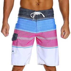 Quick Dry Plus Size Striped Gingham Board <b>Shorts</b> for Men Custom Swim Surf Gym Fitness Swimwear 100% Polyester Anti-Bacterial - Product Image 1