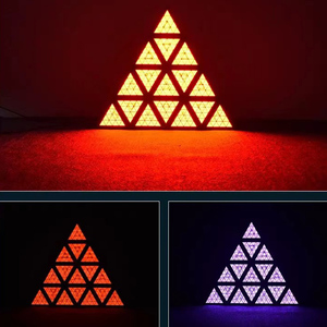16x30W COB RGB LED Panneau lumineux matriciel <span class=keywords><strong>Lyre</strong></span> disco de scène blanc chaud <span class=keywords><strong>en</strong></span> forme de triangle pour lumières de projection d'entrepôt - Product Image 6