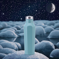 500ml Hexagonal en forme de diamant 304 Double couche en acier inoxydable isolé sous vide vin rouge bière sport bouteille d'eau 12-24 heures
