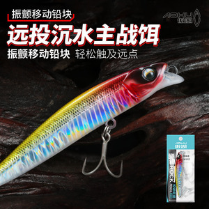 Leurre Aohu Minnow 12cm 15g, leurre dur lesté avec hameçon triangulaire pour la pêche au bar, leurres pour eaux moyennes, fournitures de pêche - Product Image 3