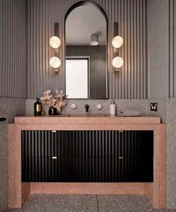 Hot Selling American Retro Style Solid <b>Wood</b> <b>Bathroom</b> <b>Cabinet</b> Single <b>Bathroom</b> Vanity with Smart Mirror - Product Image 6