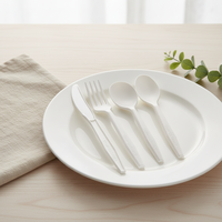 Lot de Couverts Compostables de Luxe en CPLA Écologique 2026 – Vente en Gros, Prix Direct Usine, Biodégradables pour Camping, Pique-nique et Fêtes