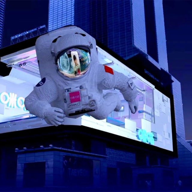 Outdoor Advertising LED Display Screen Full Color IP67 Rated Video Wall 3D Digital Signage for Retail Store