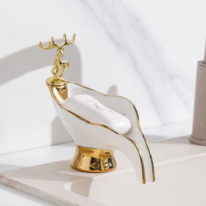 Jabonera Creativa de Cerámica con Forma de Hoja para Baño, Jabonera para el Hogar y Jabonera para Lavandería, Accesorios para Baño y Aseo - Product Image 2