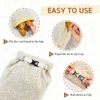 Grand sac de conservation réutilisable en cire d'abeille pour pain au levain 13x17'' – Gardez vos pains frais – Sacs à pain en cire d'abeille pour pain fait maison avec fermeture éclair
