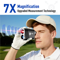 Télémètre laser de golf avec fonction de verrouillage du drapeau, mesure de la distance et de l'angle, étanche IP54, grossissement 7x
