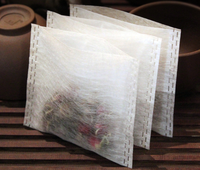 Sachets de thé pliables en fibre de maïs 5 * 6 cm, filtre à thé