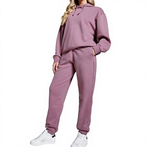 Survêtement zippé personnalisé pour femmes, ensemble de survêtement 320 g/m² pour marques de streetwear américaines, faible MOQ. - Product Image 3