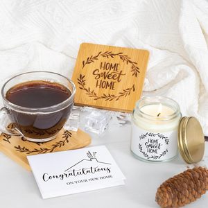 Cestas de Regalo Personalizadas con Logotipo para Parejas, Set de Regalo para <span class=keywords><strong>Casa</strong></span> Nueva, Incluye Tabla de Cortar de Bambú, Regalo de Lujo para Compradores de Casas Nuevas - Product Image 6