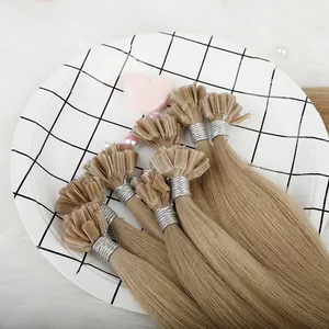 Fabrika toptan fusion İtalya Keratin Keratina ipuçları düz saç rus Remy U ucu saç uzatma