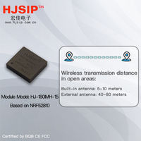 HJSIP HJ-180IMH-15 NRF52810 Modul Nirkabel BLE 5.4 - Daya Rendah untuk Transmisi Transparan UART Mendukung Mode Master/Slave