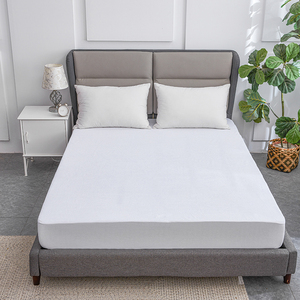 Ropa de cama de rizo hipoalergénica, protector de colchón doble impermeable lavable para dormir sin ruido - Product Image 2