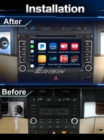 Lecteur DVD de voiture Android 16 Erisin ES9156T 7 pouces pour VW Touareg 2004-2010, CarPlay sans fil, DSP, 8 Go, 128 Go, GPS, 4G