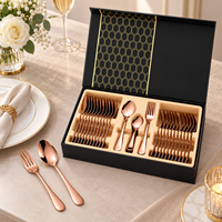 Ensemble de 36 couverts en acier inoxydable de qualité supérieure avec boîte cadeau pour mariage, restaurant, dîner