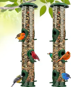 Eekhoorn Proof Tuin Decoratie 2pk Metaal 6 Poorten Wilde Vogel Zaadvoeders