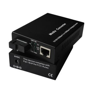 Gigabit Fiber Media Converter SC/RJ45 Ports 1000Mbps Single Mode Single Fiber AB Pair 3KM Industrial POE/GSM/GPRS Plug Play Kit - Product Image 1
