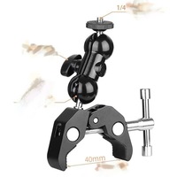 Support universel pour caméra sportive, type griffe de crabe, avec pince robuste et griffe monstre, pour moniteur et griffe porte-accessoire