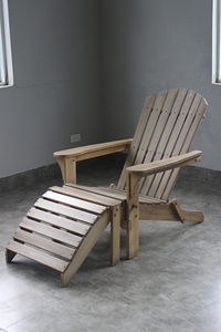 Nouvelle tendance : chaise longue Adirondack en bois massif, moderne, durable, confortable et de qualité supérieure, avec repose-pieds assorti, pour terrasse et jardin. - Product Image 2