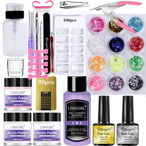 Kit complet d'outils pour nail art transfrontalier avec poudre de cristal, déshydratant, liquide de base sans acide, paillettes et sequins - Product Image 5
