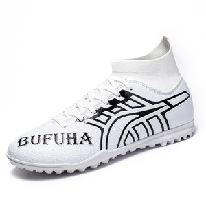 Botas de Fútbol Blancas Sintéticas para Hombre, con Cordones, Antideslizantes, Ligeras, de Caña Alta, para Deportes de Pelota - Product Image 3