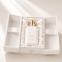 Collection de boîtes d'emballage de parfum blanches réutilisables écologiques de qualité supérieure, rigides, à tiroir, avec fermeture magnétique et double porte pour présentation