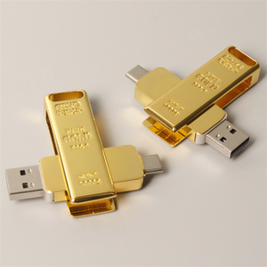 Barre d'or haut de gamme OTG clé USB Logo personnalisable clé USB 2-en-1 type-c pour les cadeaux promotionnels d'affaires clé USB - Product Image 4