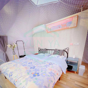 Tente dôme de luxe Georgia <span class=keywords><strong>6m</strong></span> préfabriquée pour maison de camp avec grande <span class=keywords><strong>baie</strong></span> transparente rideau de fenêtre et isolation en coton - Product Image 5