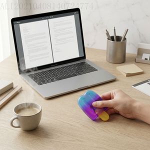 Juguete antiestrés de helado de <span class=keywords><strong>arco</strong></span>íris con rebote lento, juguete para apretar, regalo de cumpleaños para niños - Product Image 2