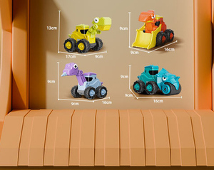 Nouveau design de voiture dinosaure de <span class=keywords><strong>dessin</strong></span> <span class=keywords><strong>animé</strong></span> jouet pour enfants camion à friction coulissant à inertie unisexe véhicule en plastique jouet - Product Image 3