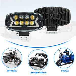 Projecteur LED 26 W, phare tout-terrain, projecteur ovale, blanc jaune, 12V-80V, étanche, lumière de travail pour camion/remorque - Product Image 6