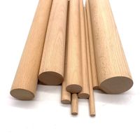 Tiges rondes en bois de bouleau naturel blanc pour meubles et pieds de table, épaisseur 3 mm, style ange, pin et hêtre, motif décoratif pour la maison